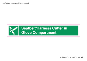 Seatbelt/Harness Cutter in Glove Compartment